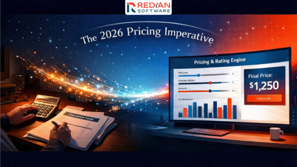 AI-powered insurance pricing rating engine system architecture diagram showing real-time data processing, machine learning algorithms, and cloud infrastructure for modern pricing optimization in 2026.