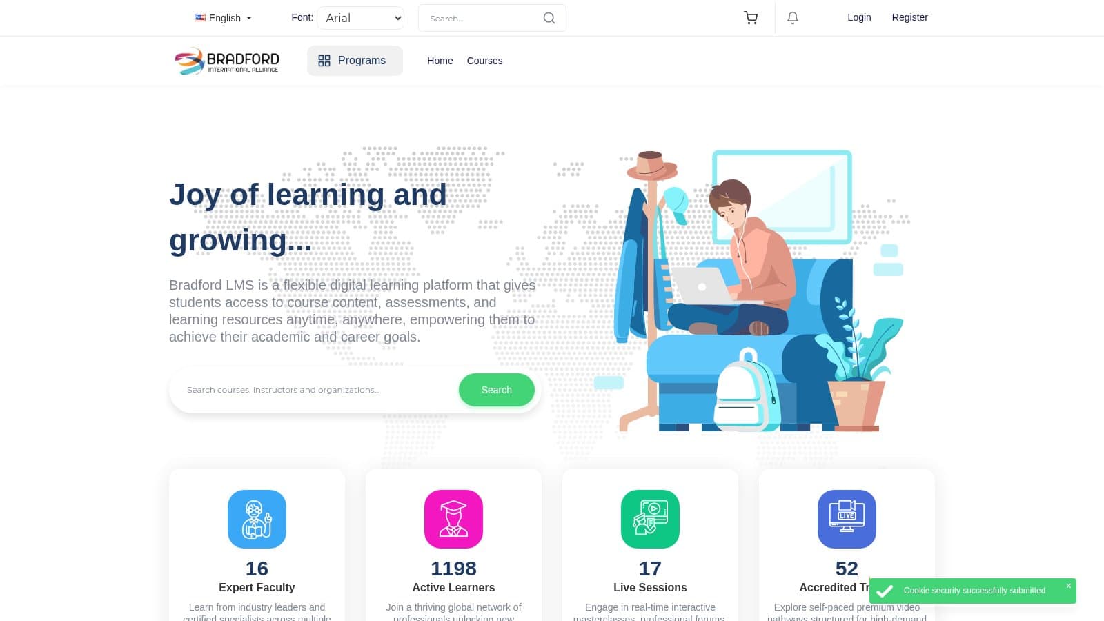 Custom Learning Management System for Bradford International Alliance, Sharjah Custom Learning Management System for Bradford International Alliance, Sharjah