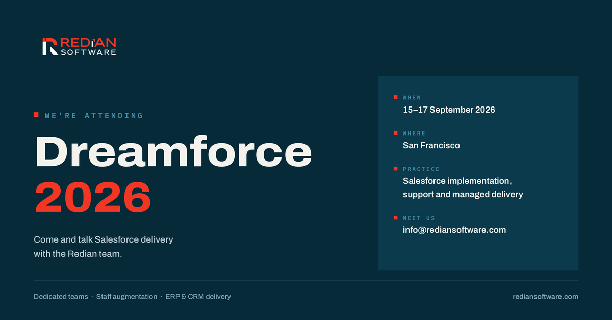 Meet Redian at Dreamforce 2026 — San Francisco, 15–17 September