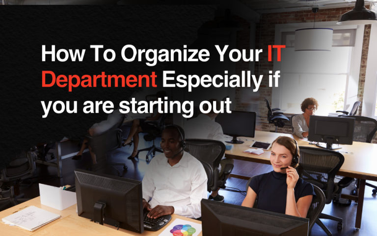 HOW TO ORGANIZE YOUR IT DEPARTMENT ESPECIALLY IF YOU ARE STARTING OUT