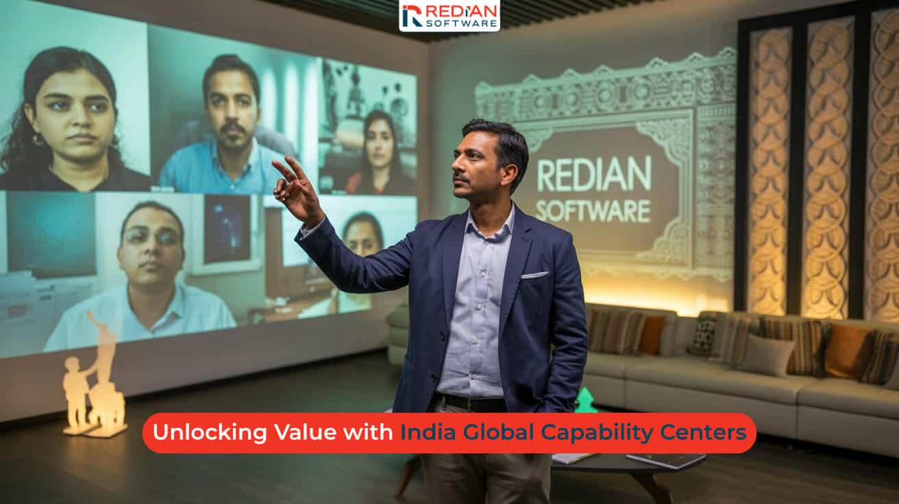 India GCCs team collaborating on digital transformation projects with Redian Software