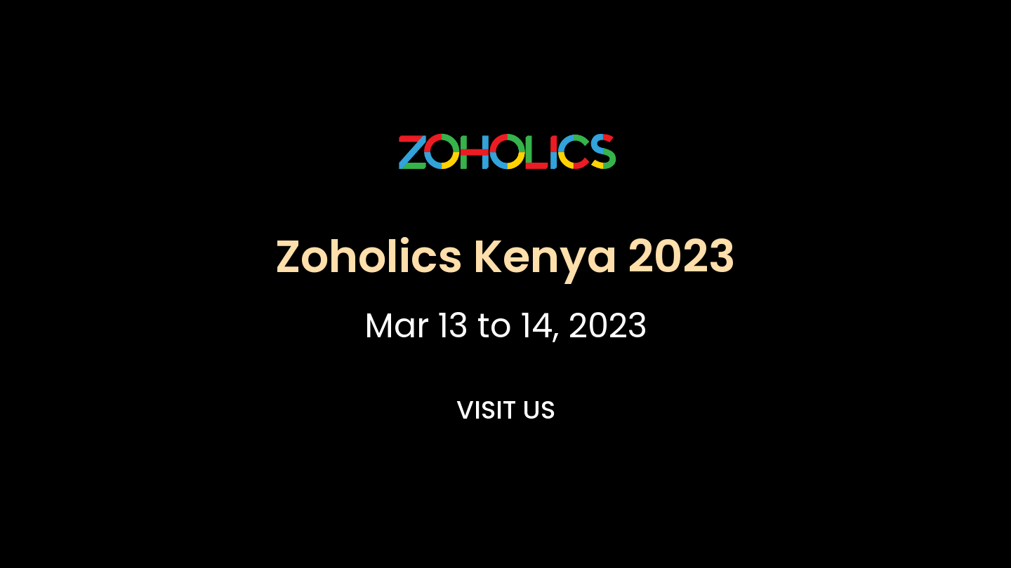 Redian Software team participating in Zoholics Kenya event, engaging with partners and customers, 2023