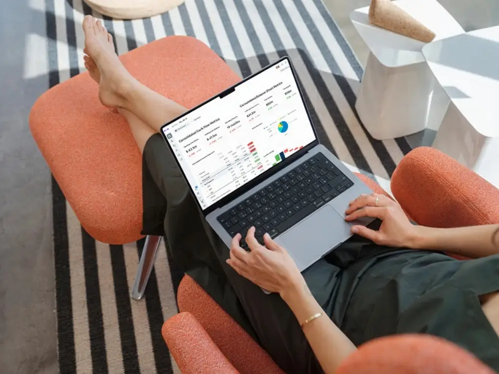 BudgetIQ budget tracking system dashboard displaying real-time financial data, AI-powered insights, and departmental budget allocation by Redian Software.