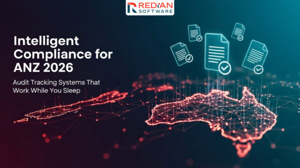 Audit management system workflow diagram showing automated compliance processes for ANZ organizations preparing for 2026 regulatory requirements with Redian Software