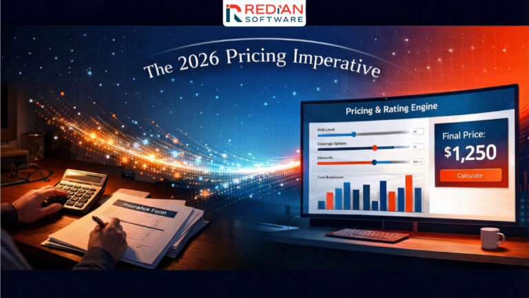 AI-powered insurance pricing rating engine system architecture diagram showing real-time data processing, machine learning algorithms, and cloud infrastructure for modern pricing optimization in 2026.