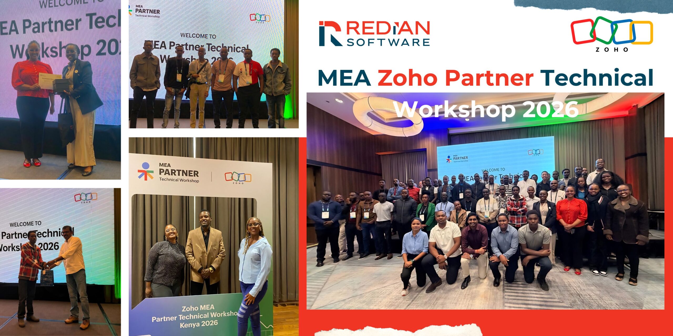 MEA Zoho Partner Technical Workshop 2026 in Nairobi Kenya Redian Software team participating in Zoho agentic automation and Zia Agents sessions